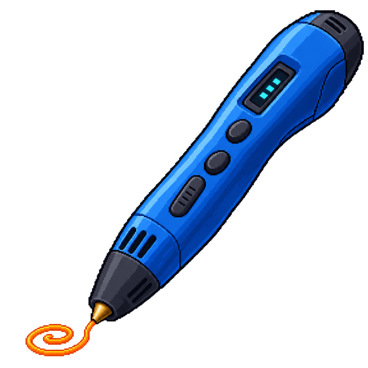 Blue 3D printing pen